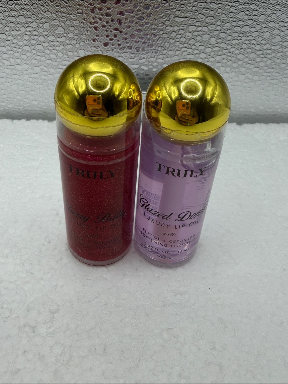 TRULY Luxury Lip Oil Duo — Cherry Baby & Glazed Donut